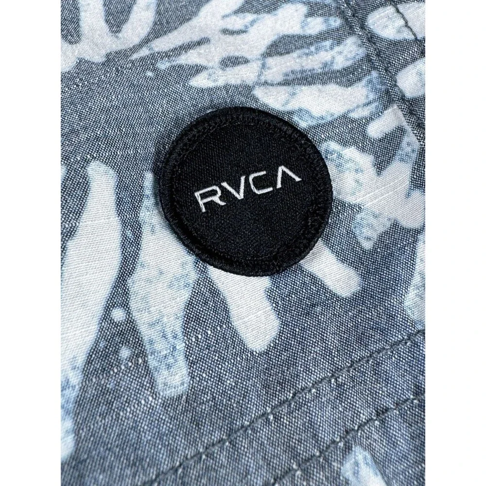 RVCA Hybrid Board‎ Shorts Mens XL Blue Gray Floral Sun Burst Surf Swim Trunks